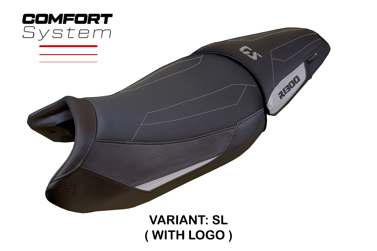 BMW R1300GS 2023-2025 Standard Seat Cover Tappezzeria Italia Comfort in Silver and Black