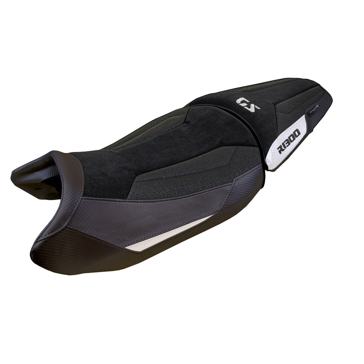BMW R1300GS 2023-2025 Standard Seat Cover Tappezzeria Italia Ultragrip in White and Black