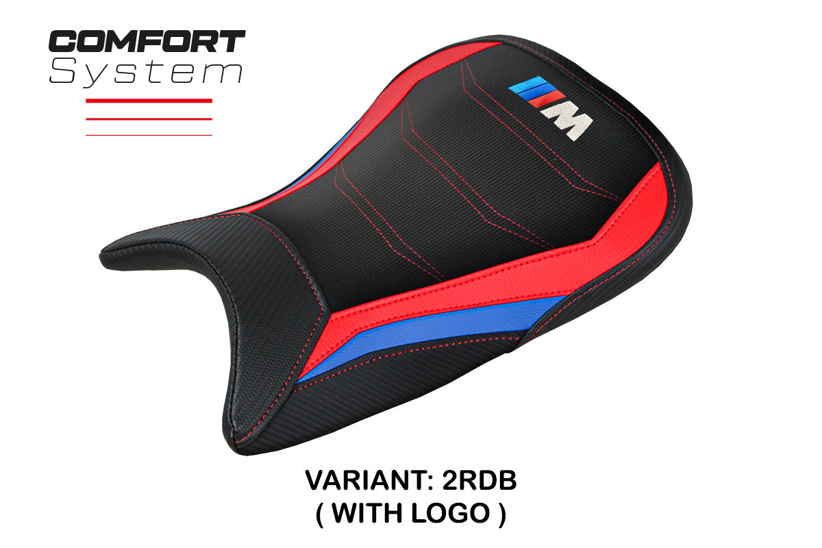 BMW M1000R 2022-2025 Seat Cover Tappezzeria Italia Comfort in Red, Blue and Black