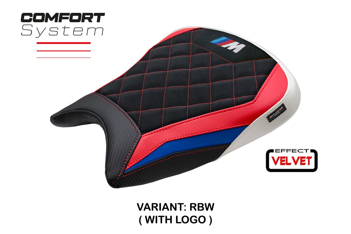 BMW M1000RR 2023-2025 Seat Cover Tappezzeria Velvet Comfort Red Blue White Black