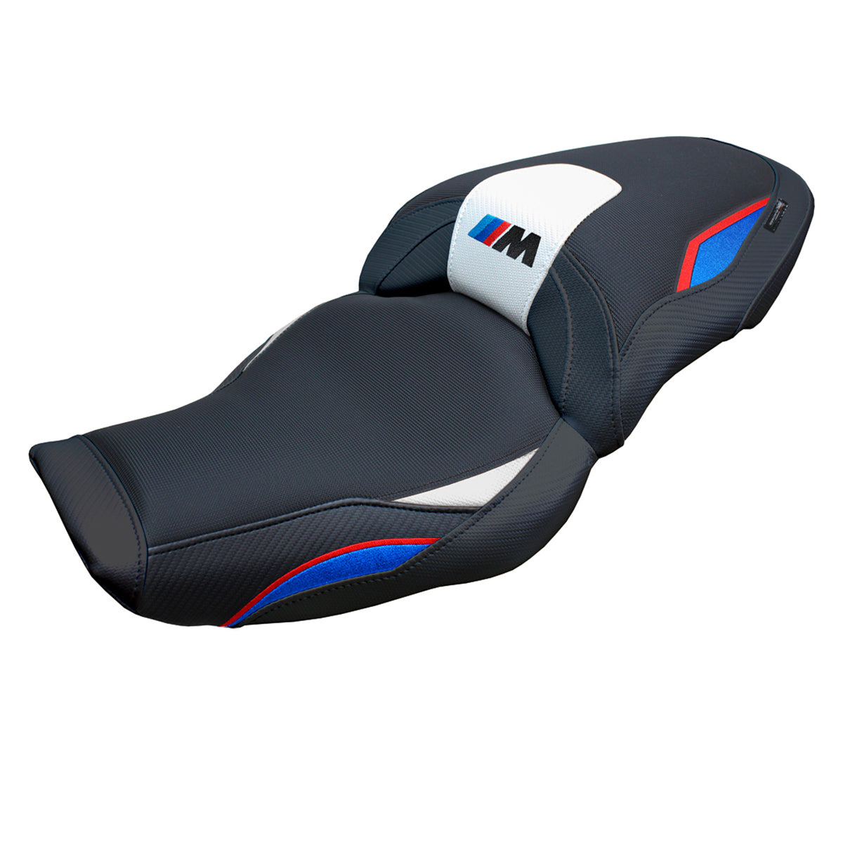 BMW M1000XR 2024-2025 Seat Cover Tappezzeria Italia in White Red Blue and Black