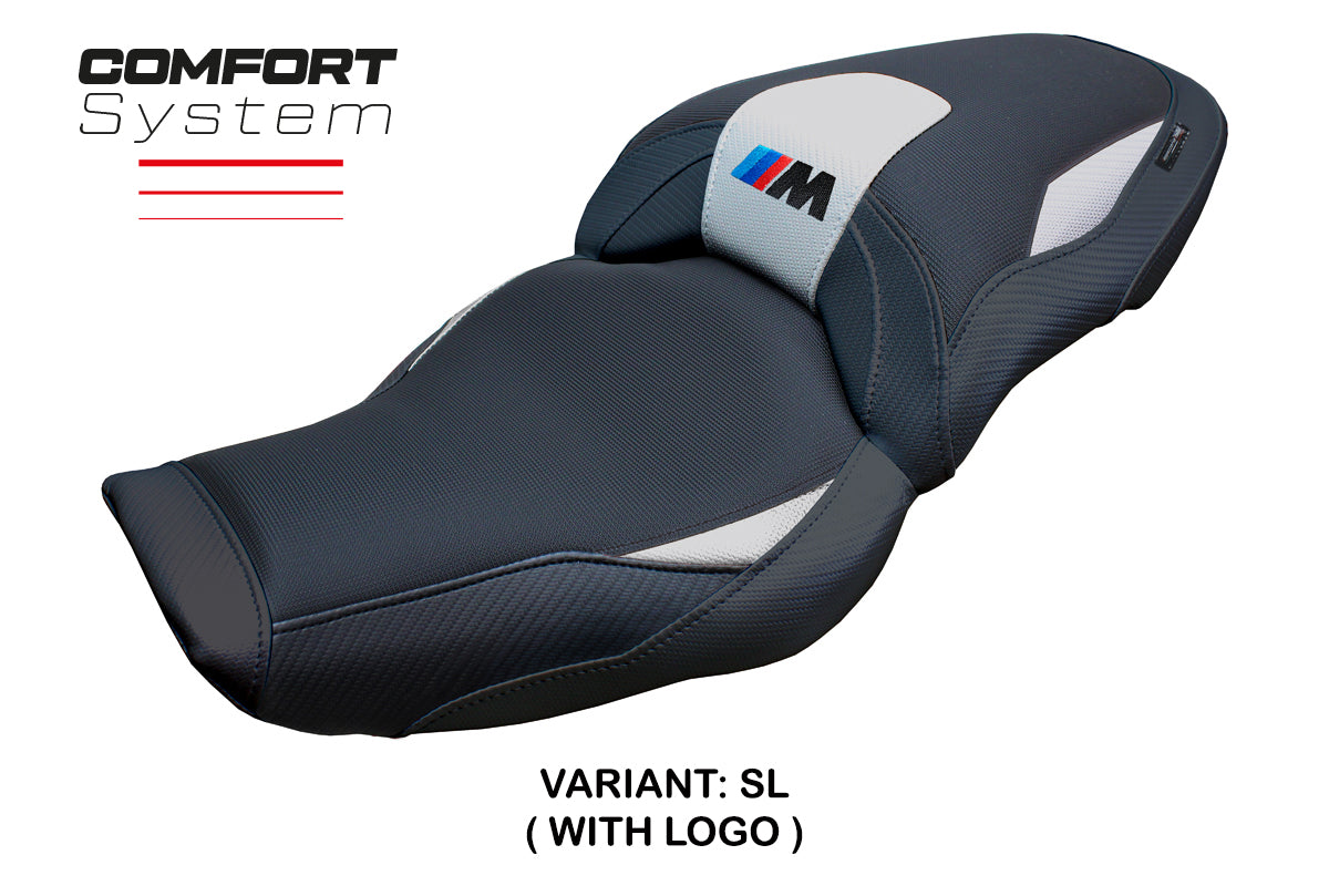 BMW M1000XR 2024-2025 Seat Cover Tappezzeria Italia Comfort in Silver and Black