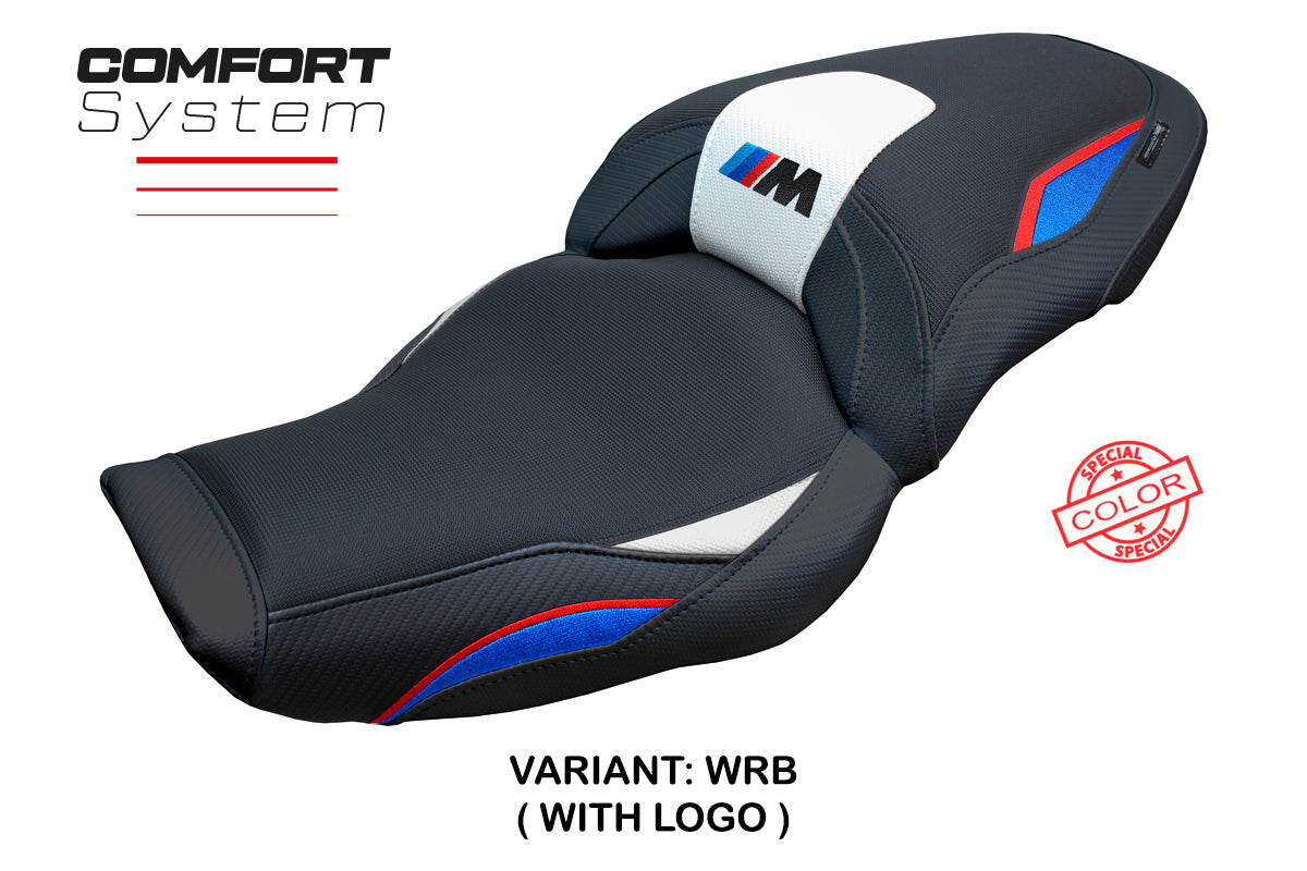 BMW M1000XR 2024-2025 Seat Cover Tappezzeria Italia Comfort in White Red Blue and Black