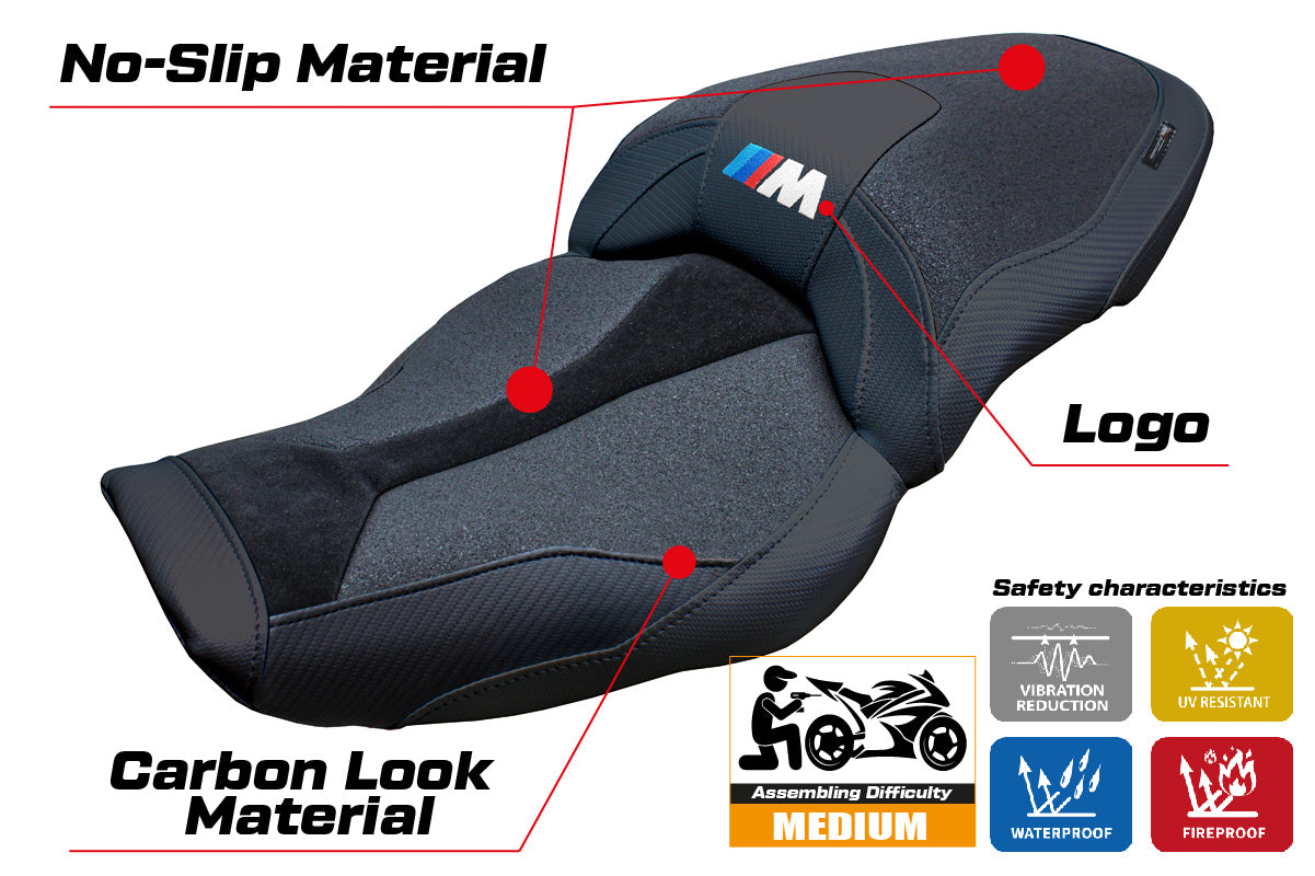 BMW M1000XR 2024-2025 Seat Cover Tappezzeria Italia Ultragrip in Black