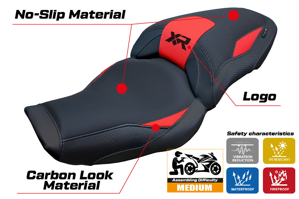 BMW S1000XR 2024-2025 Seat Cover Tappezzeria Italia in Red Black