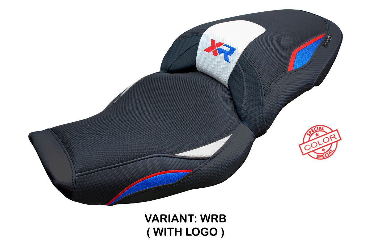BMW S1000XR 2024-2025 Seat Cover Tappezzeria Italia in White Red Blue and Black