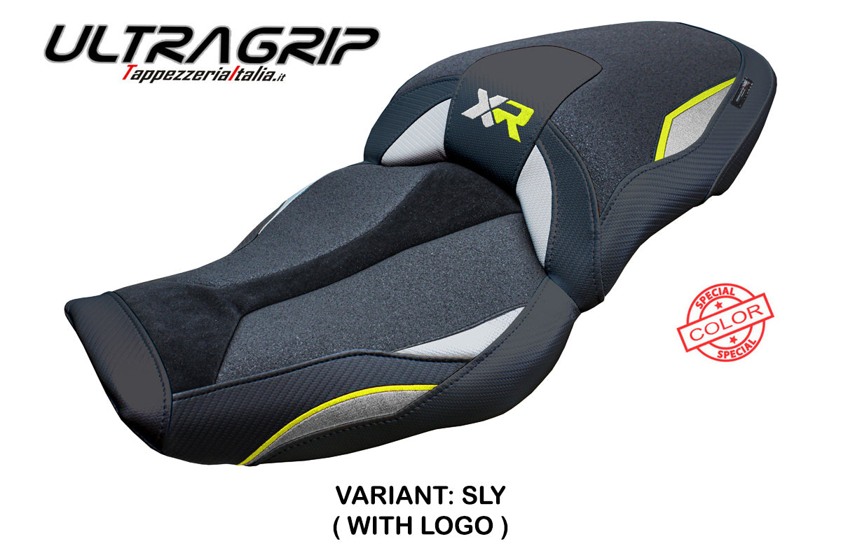 BMW S1000XR 2024-2025 Seat Cover Tappezzeria Italia Ultragrip in Silver Yellow and Black