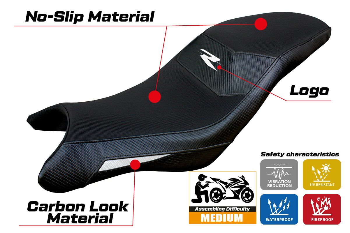 BMW G310R 2021-2025 Seat Cover Tappezzeria Italia in White and Black