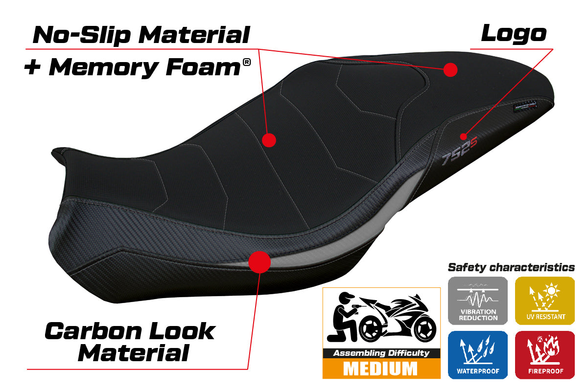 Benelli 752S 2019-2025 Seat Cover Tappezzeria Italia Comfort in Silver