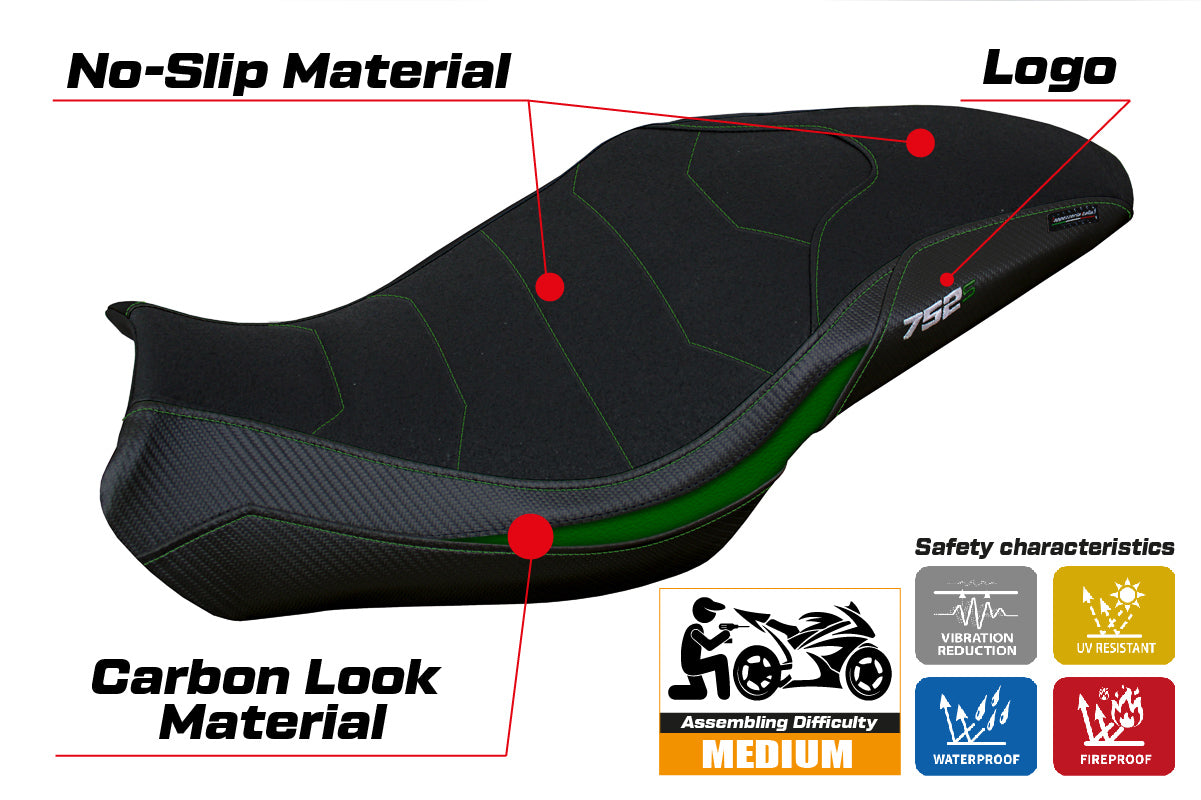 Benelli 752S 2019-2025 Seat Cover Tappezzeria Italia Ultragrip in Green