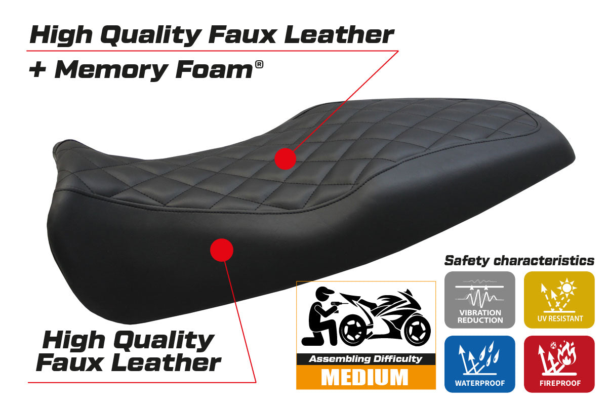 Benelli Leoncino 506 2017-2025 Seat Cover Tappezzeria Comfort Black