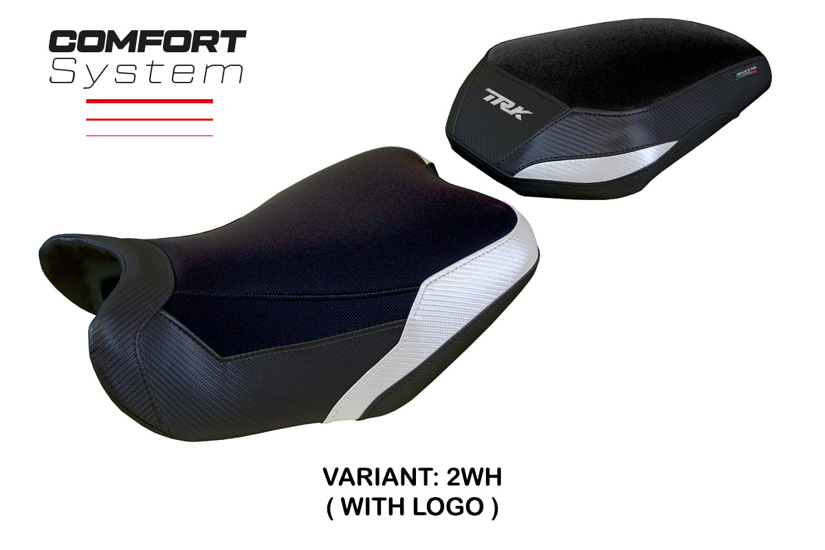 Benelli TRK 702 2023-2025 Seat Cover Tappezzeria Italia Comfort in Whiteand Black