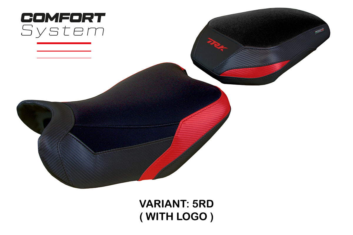 Benelli TRK 702 2023-2025 Seat Cover Tappezzeria Italia Comfort in Red and Black