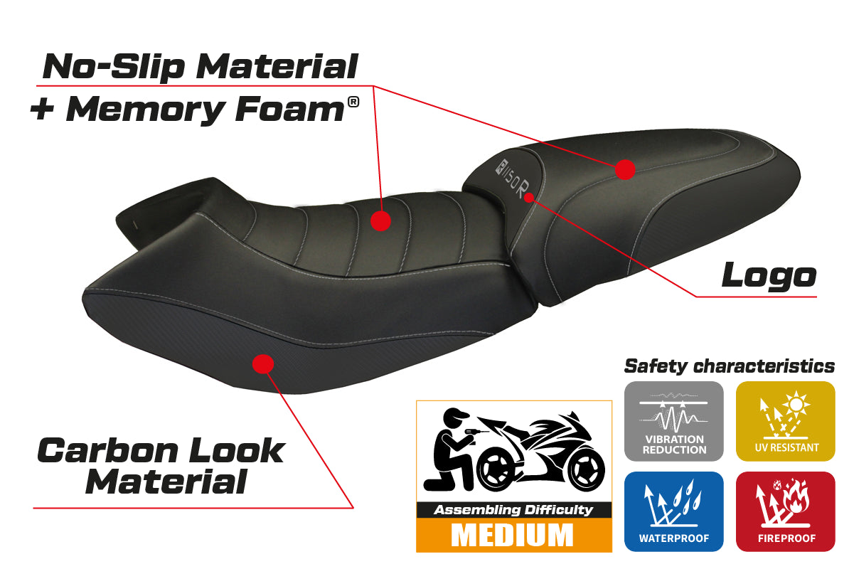 BMW R1150R 2000-2007 Seat Cover Tappezzeria Comfort Black