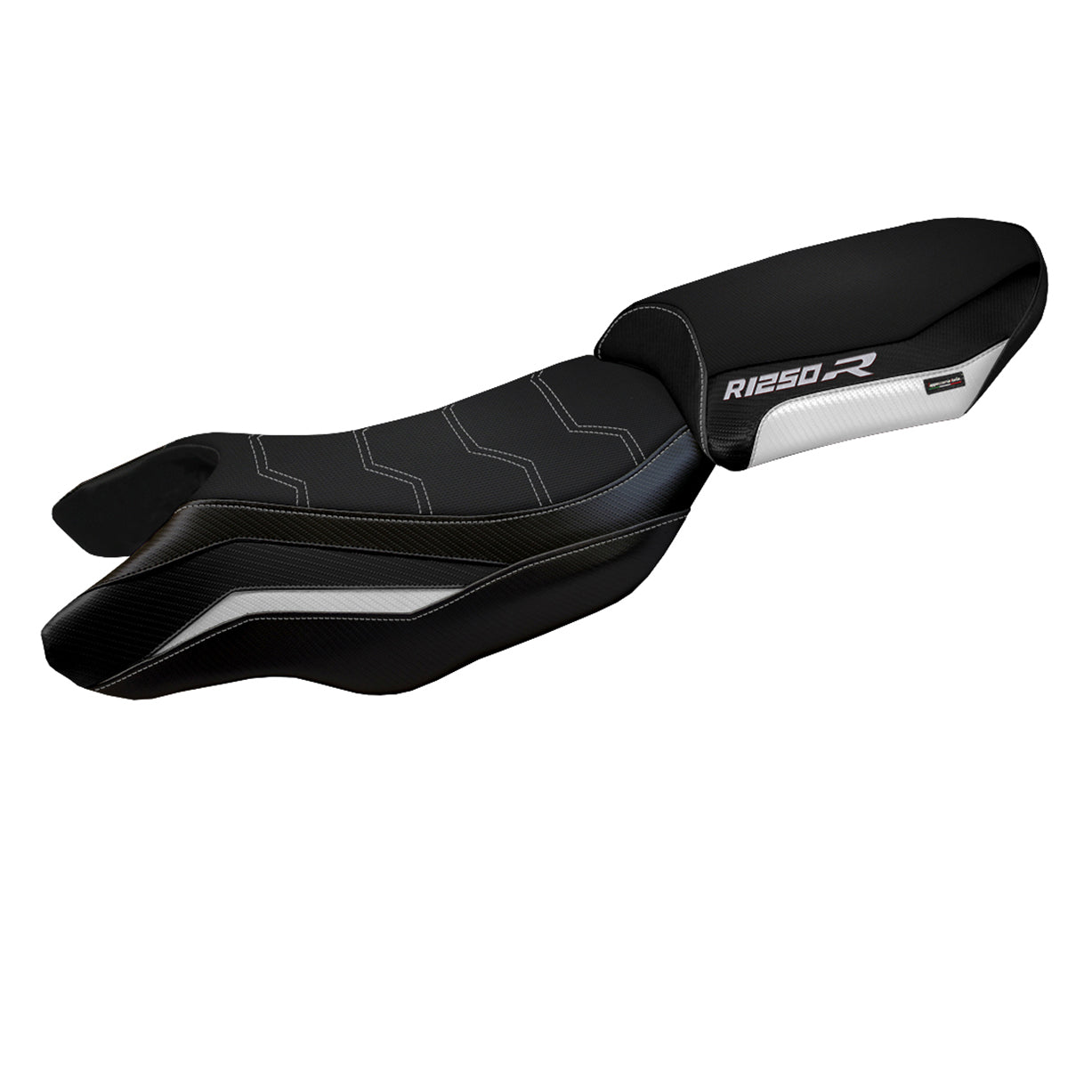 BMW R1250R 2019-2025 Seat Cover Tappezzeria Italia Comfort in White and Black