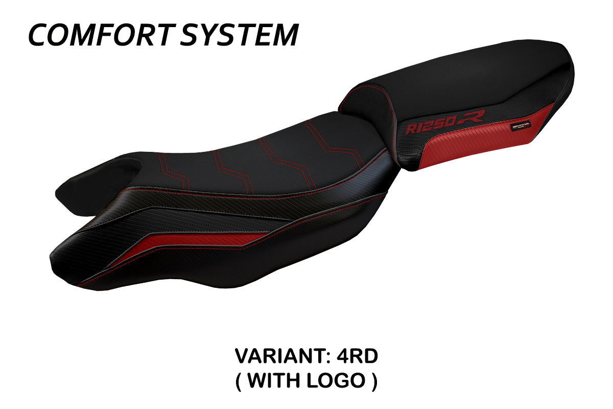BMW R1250R 2019-2025 Seat Cover Tappezzeria Italia Comfort in Red and Black
