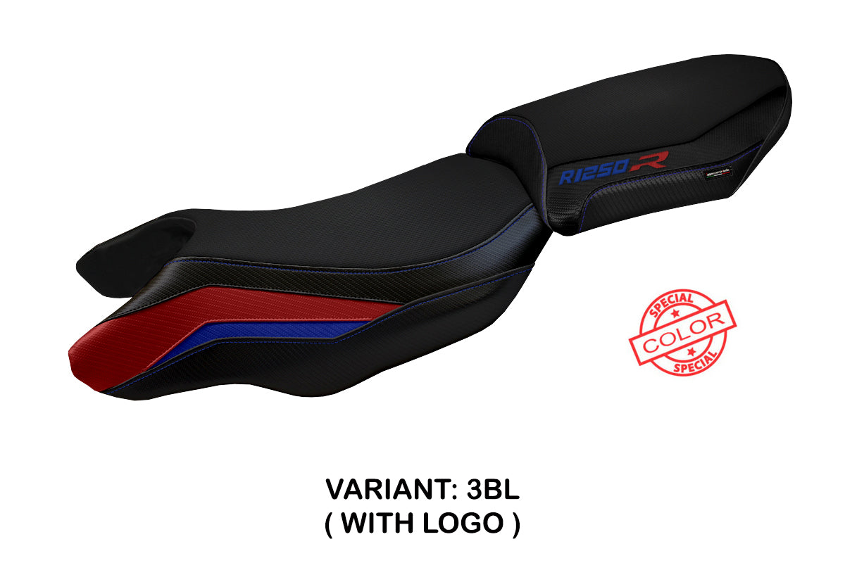 BMW R1250R 2019-2025 Seat Cover Tappezzeria Italia in Blue, Red and Black