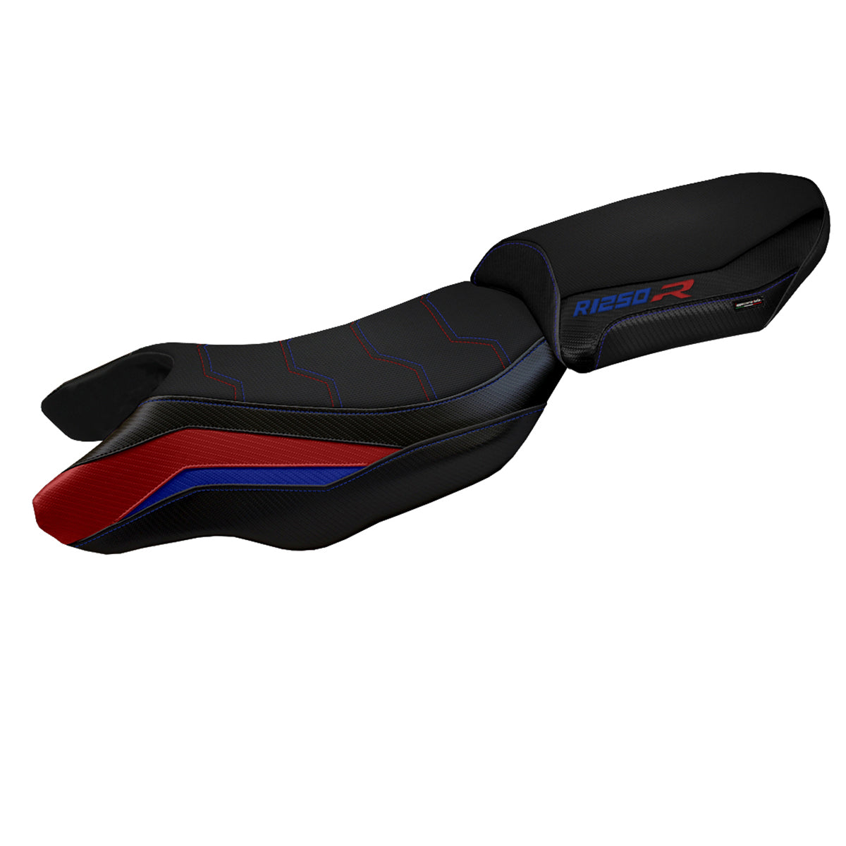 BMW R1250R 2019-2025 Seat Cover Tappezzeria Italia Comfort in Blue, Red and Black