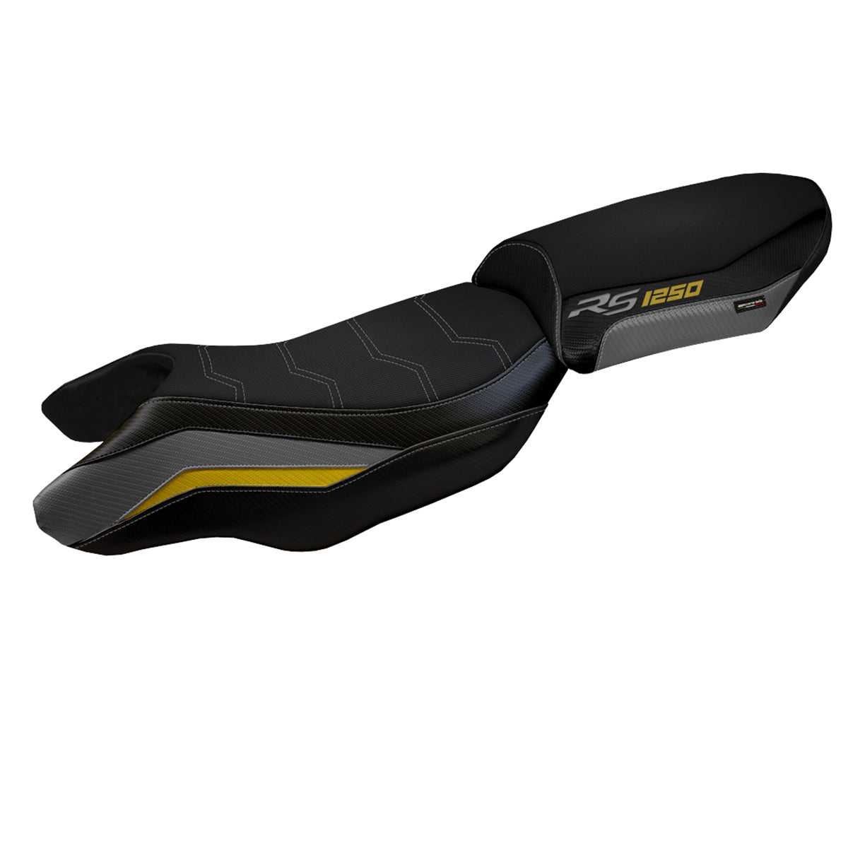 BMW R1250RS 2020-2024 Seat Cover Tappezzeria Italia Comfort in Grey, Yellow and Black
