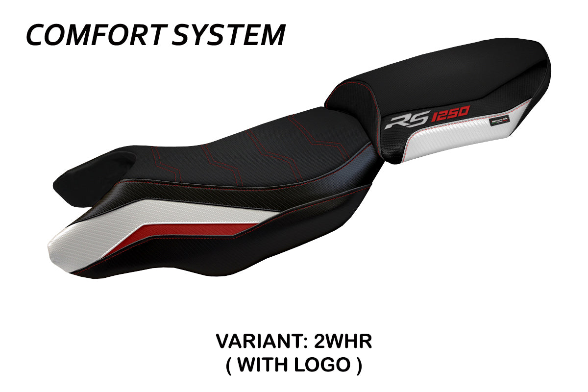 BMW R1250RS 2020-2024 Seat Cover Tappezzeria Italia Comfort in White, Red and Black