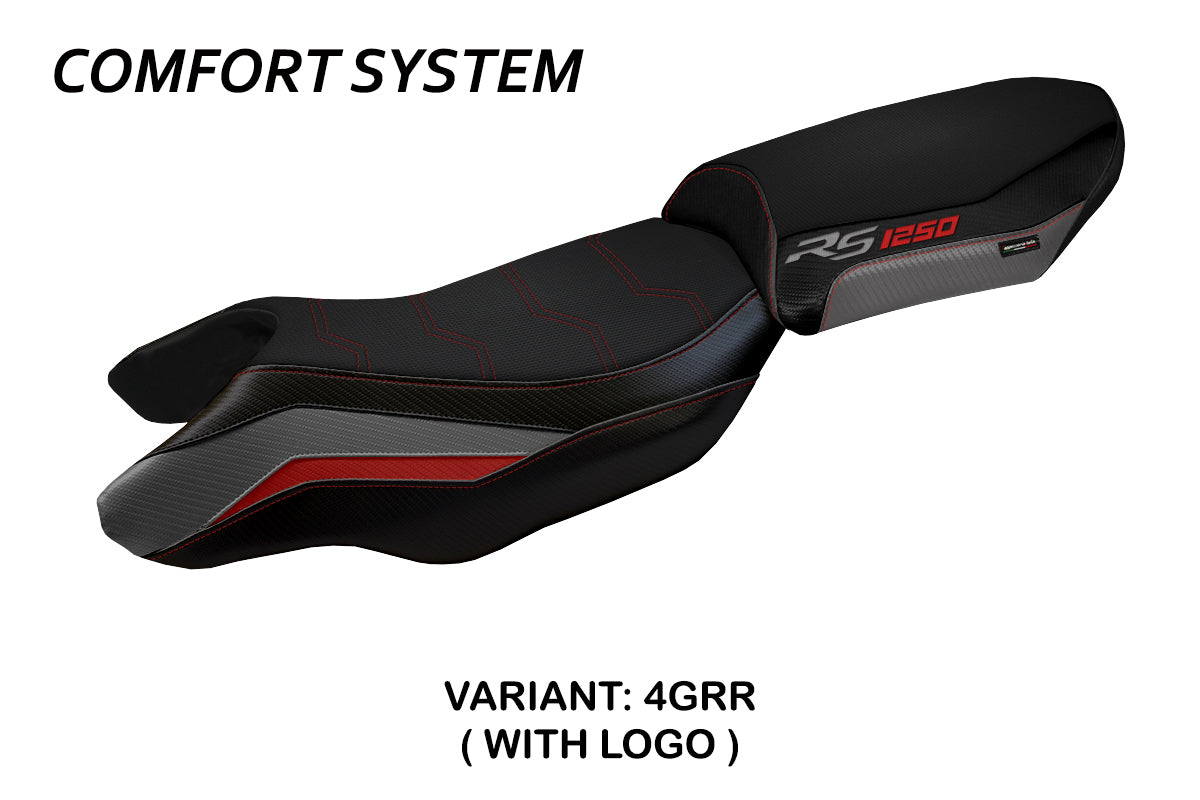 BMW R1250RS 2020-2024 Seat Cover Tappezzeria Italia Comfort in Grey, Red and Black