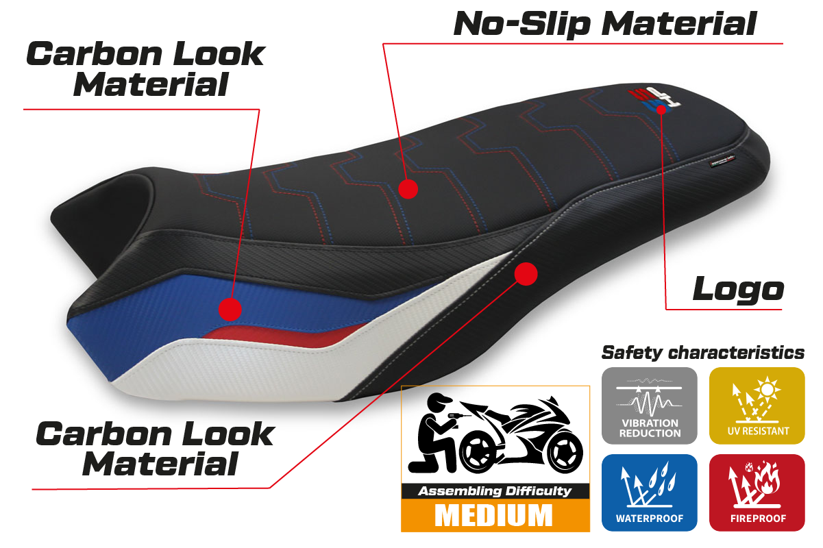 BMW R1200GS R1250GS Rallye 2017-2024 Seat Cover Tappezzeria Italia in HP