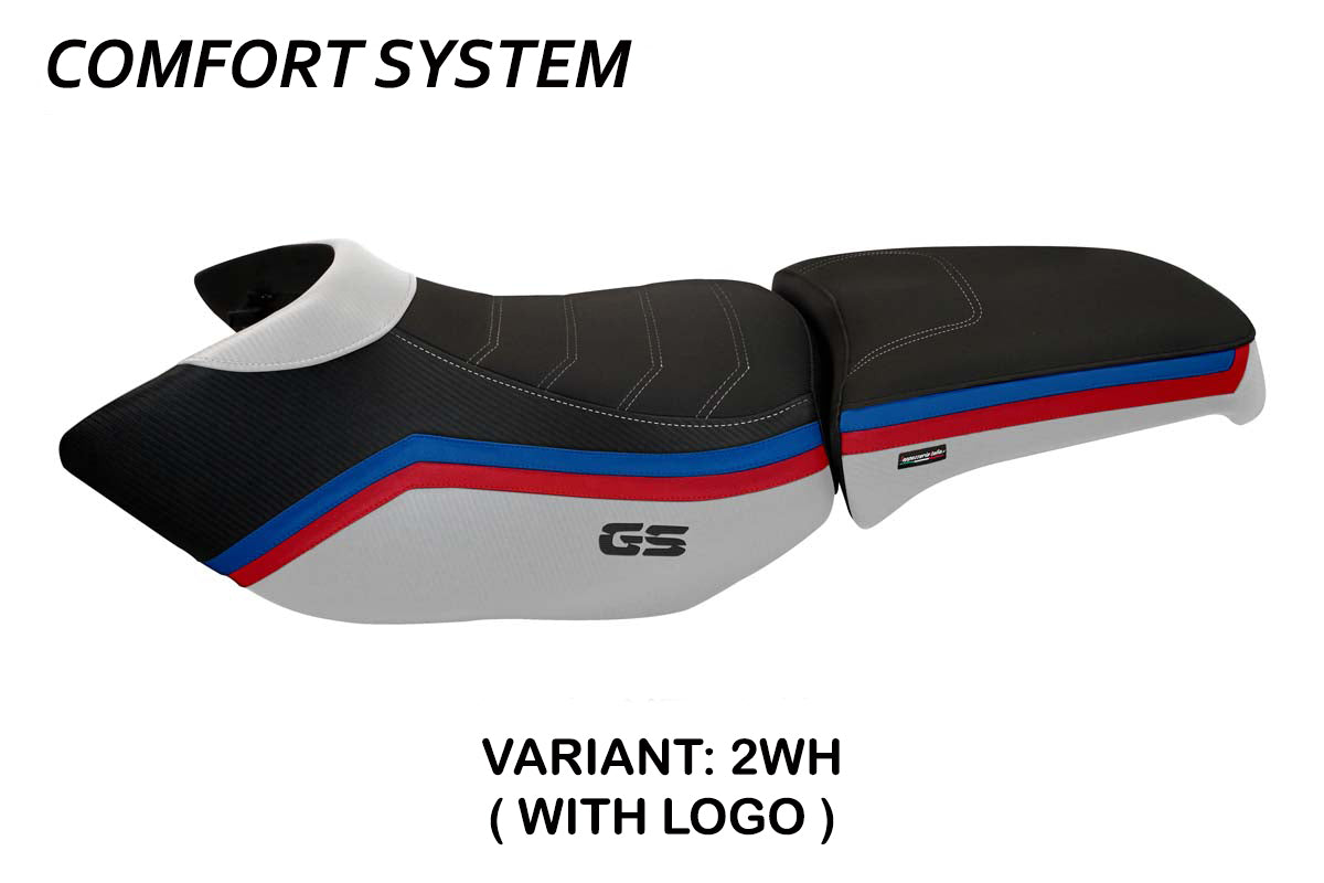 BMW R1200GS Adventure 2006-2012 Seat Cover Tappezzeria Italia Comfort in White SE