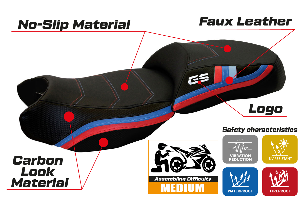 BMW R1200GS 2013-2018 Seat Cover Tappezzeria Italia in Black