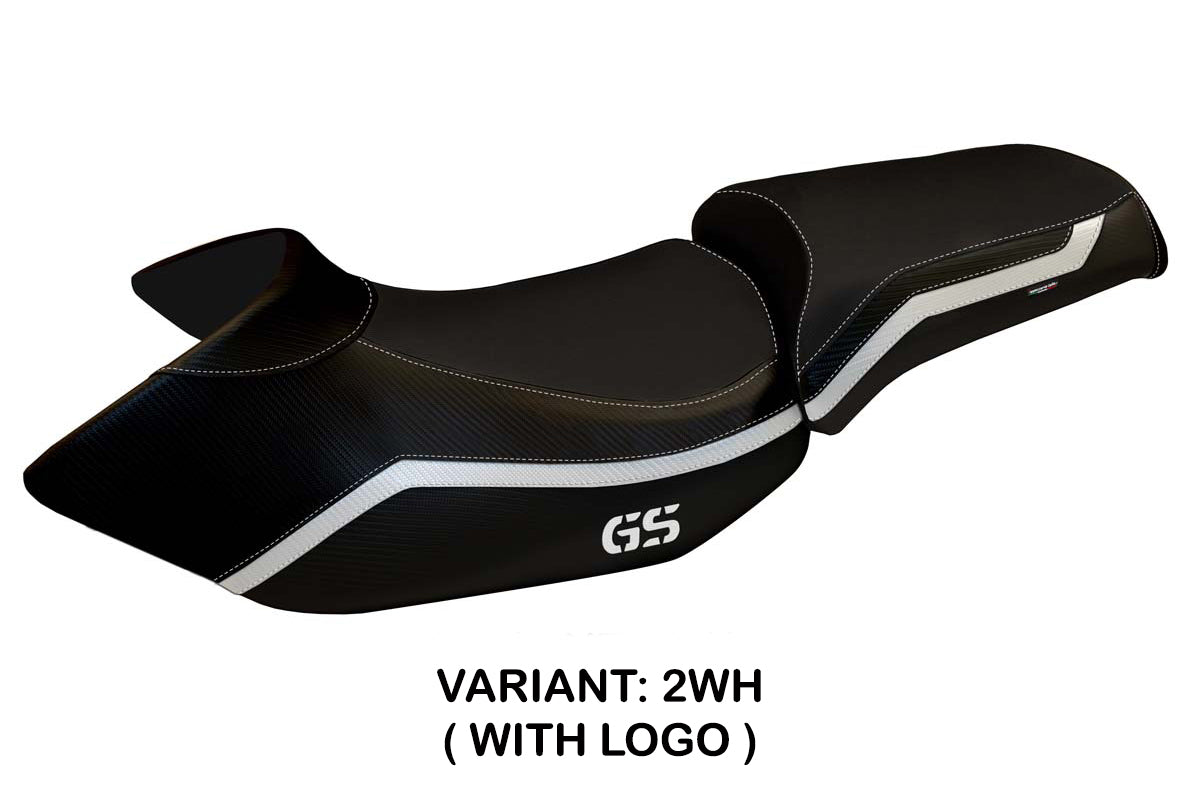 BMW R1200GS 2005-2012 Seat Cover Tappezzeria Italia in White and Black