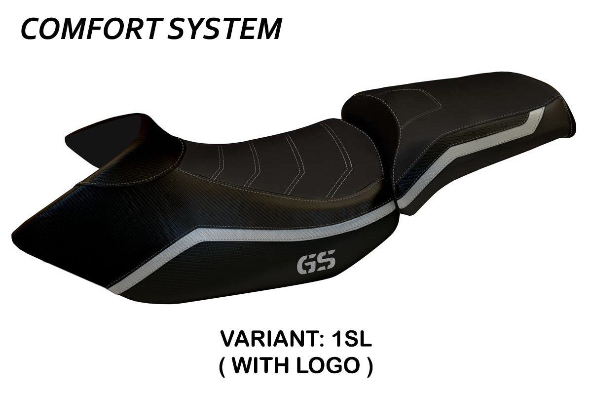 BMW R1200GS 2005-2012 Seat Cover Tappezzeria Italia Comfort in Silver and Black