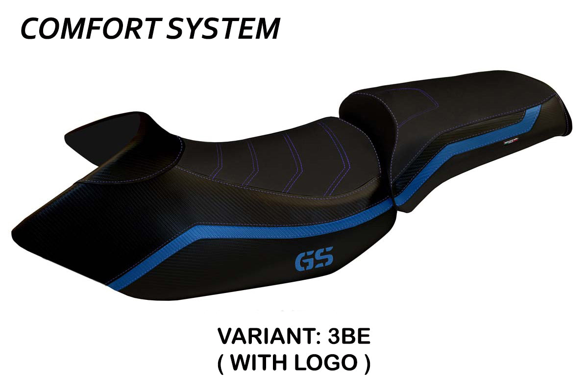 BMW R1200GS 2005-2012 Seat Cover Tappezzeria Italia Comfort in Blue and Black