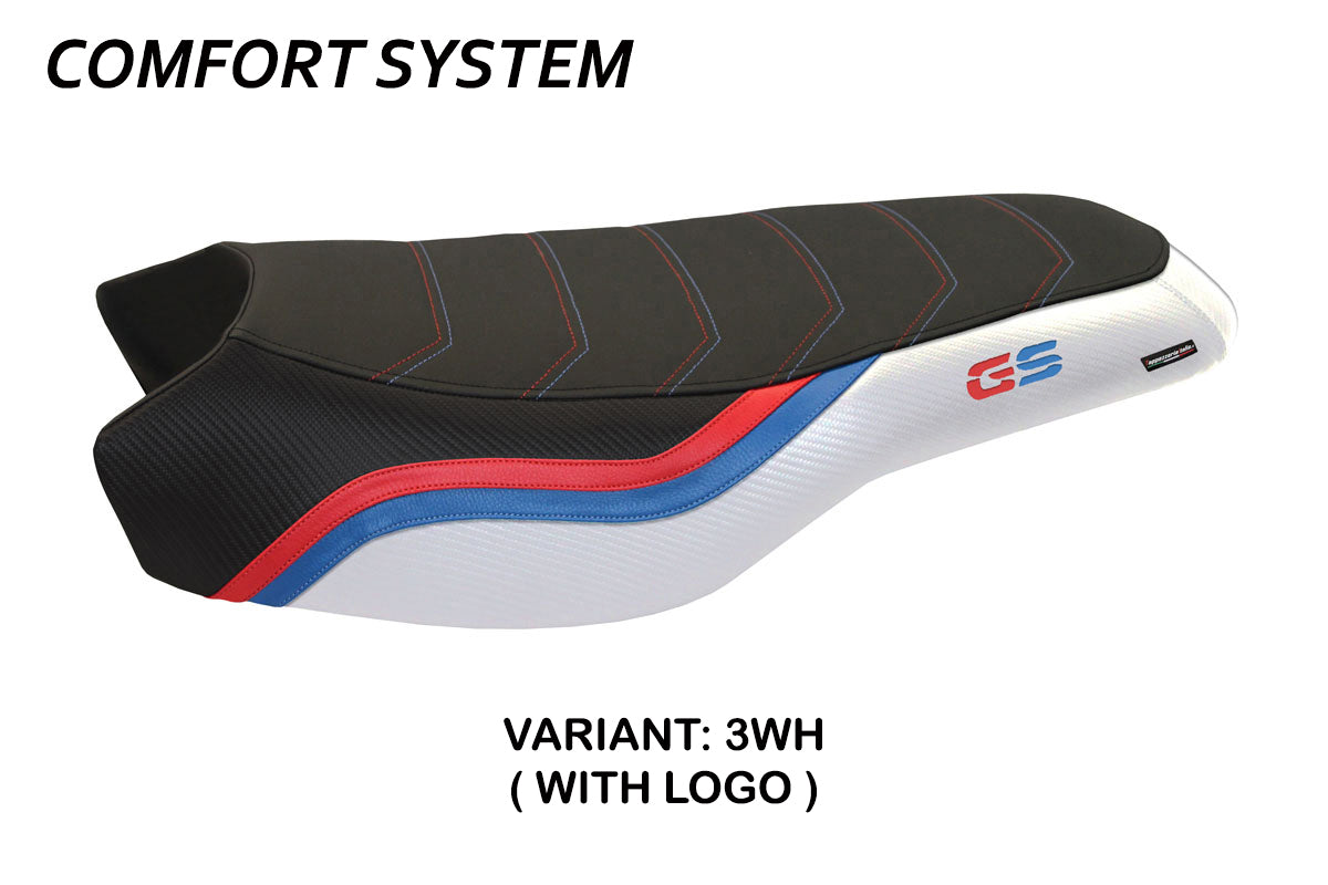 BMW R1200GS R1250GS Rallye 2017-2024 Seat Cover Tappezzeria Italia Comfort in White