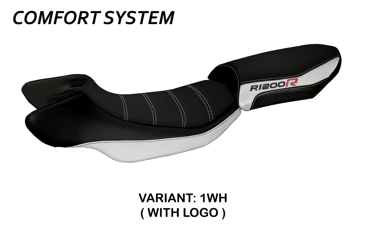 BMW R1200R 2015 -2018 Seat Cover Tappezzeria Italia Comfort in White Black