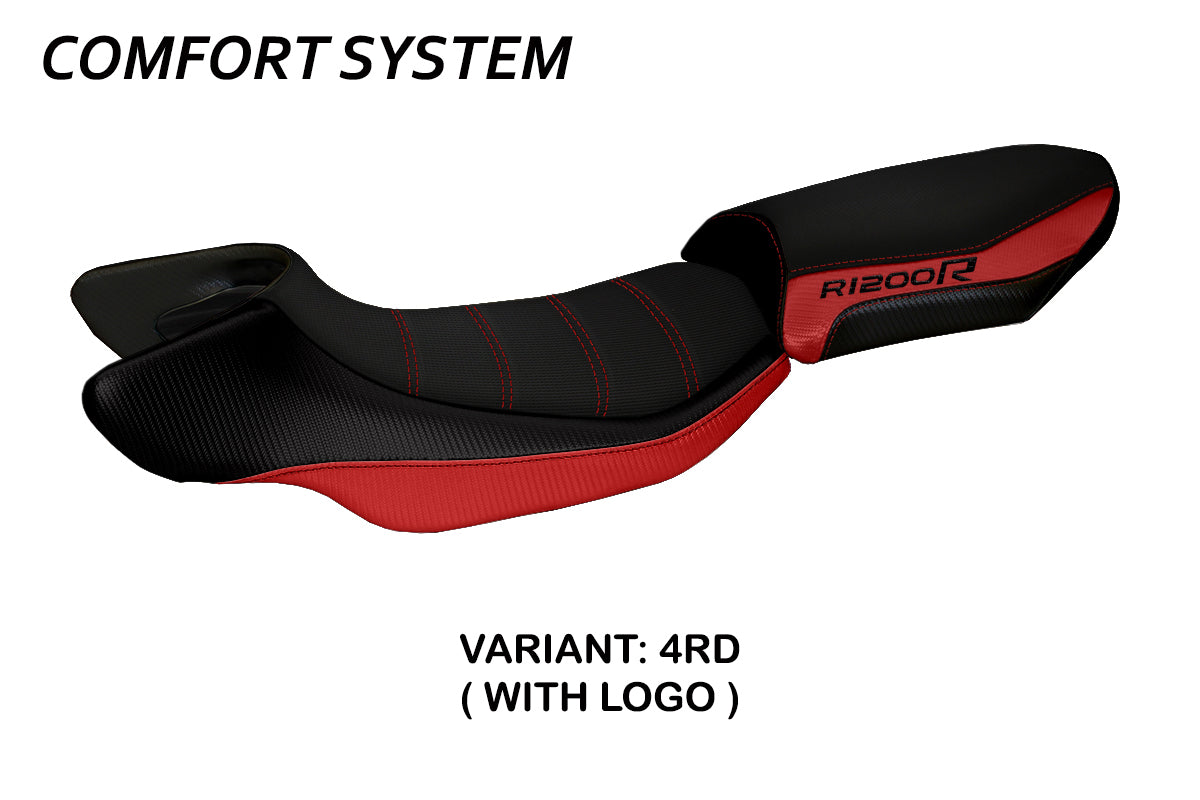 BMW R1200R 2015-2018 Seat Cover Tappezzeria Italia Comfort in Red and Black