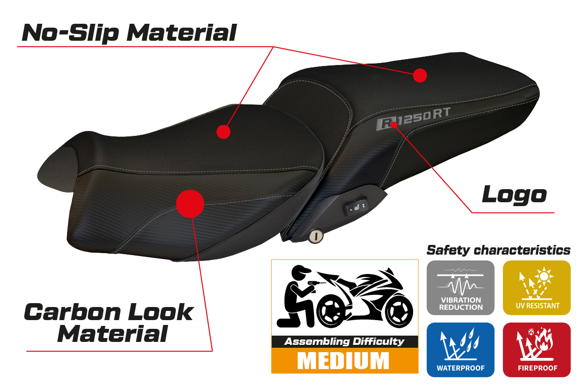 BMW R1250RT 2019-2025 Seat Cover Tappezzeria Italia in Black