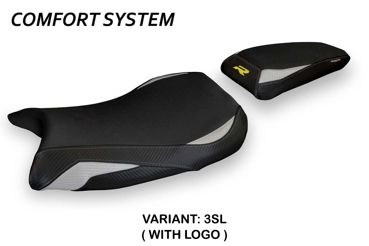 BMW S1000R M Sport 2021-2025 Seat Cover Tappezzeria Italia Comfort in Silver and Black