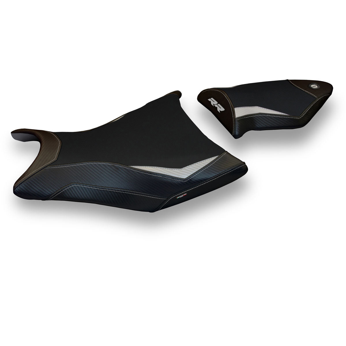 BMW S1000RR 2009-2011 Seat Cover Tappezzeria Italia in Silver and Black