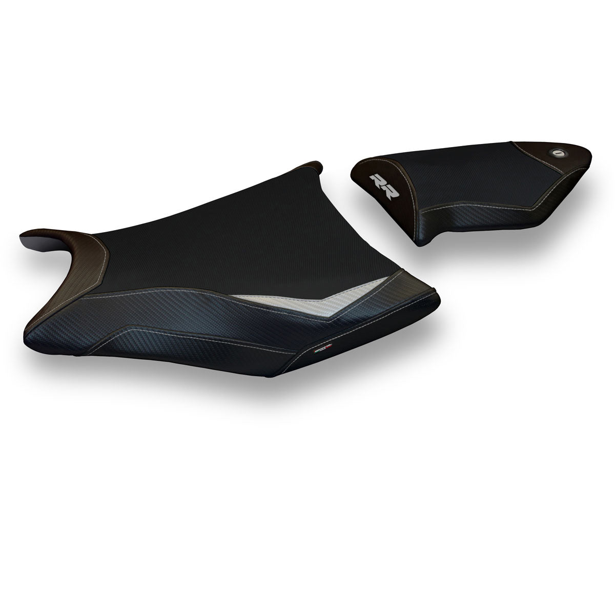 BMW S1000RR 2009-2011 Seat Cover Tappezzeria Italia Comfort in Silver and Black