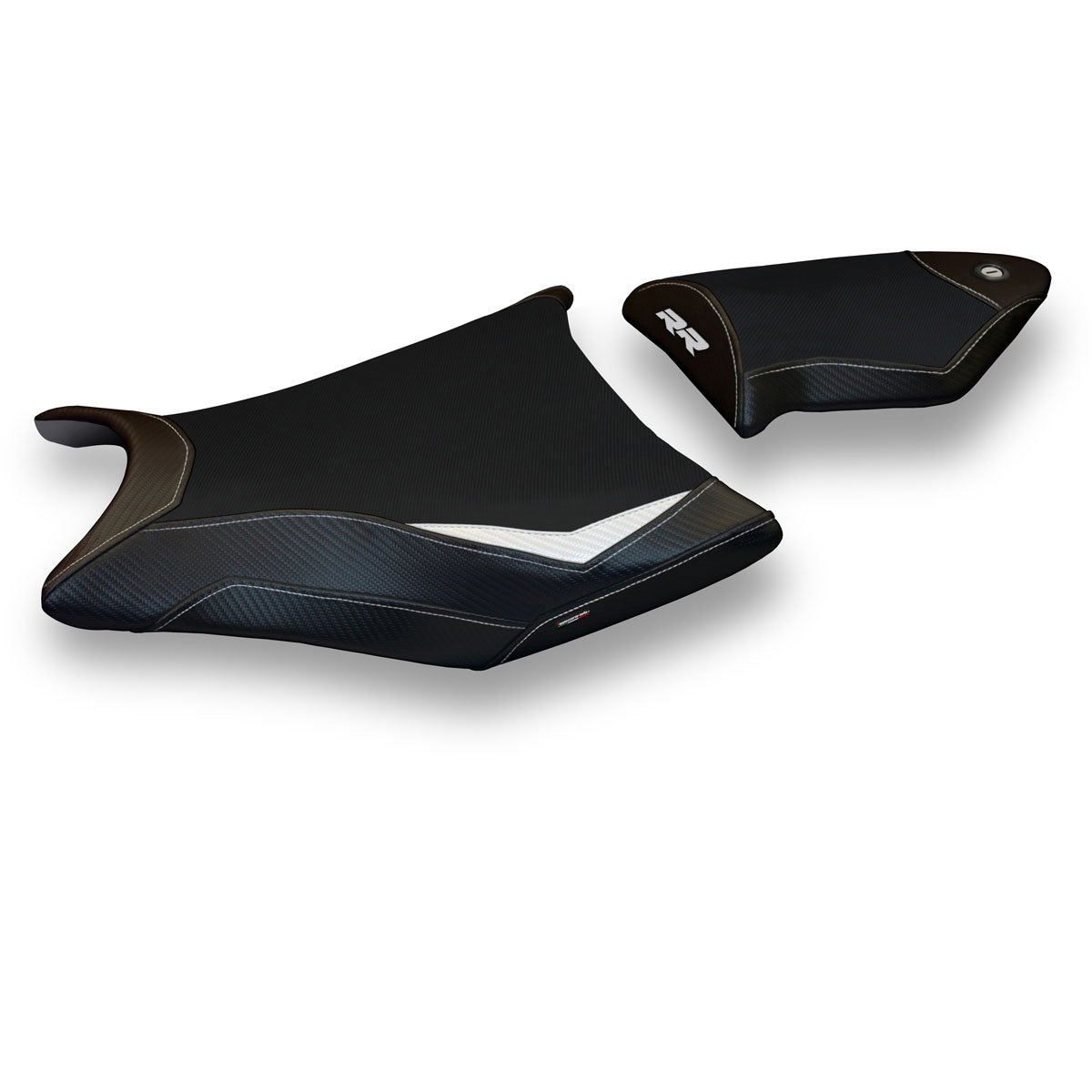 BMW S1000RR 2009-2011 Seat Cover Tappezzeria Italia Comfort in White and Black