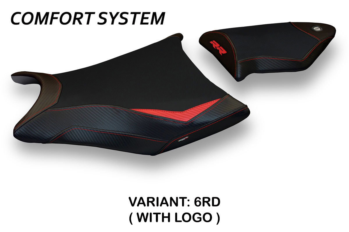 BMW S1000RR 2009-2011 Seat Cover Tappezzeria Italia Comfort in Red and Black