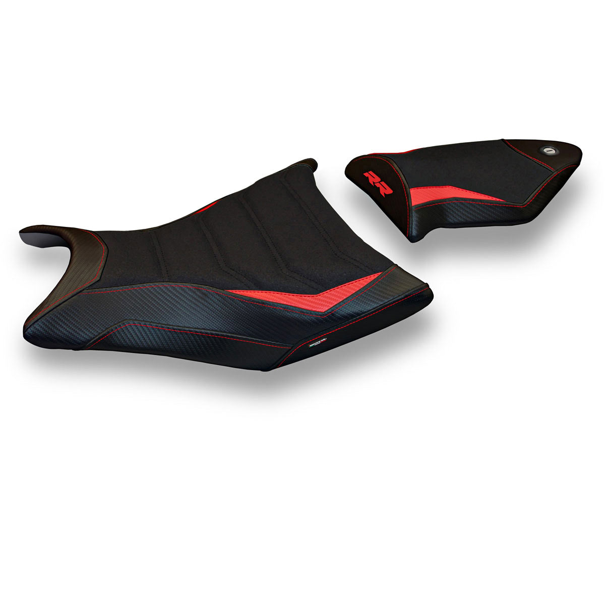 BMW S1000RR 2009-2011 Seat Cover Tappezzeria Italia Ultragrip in Red and Black