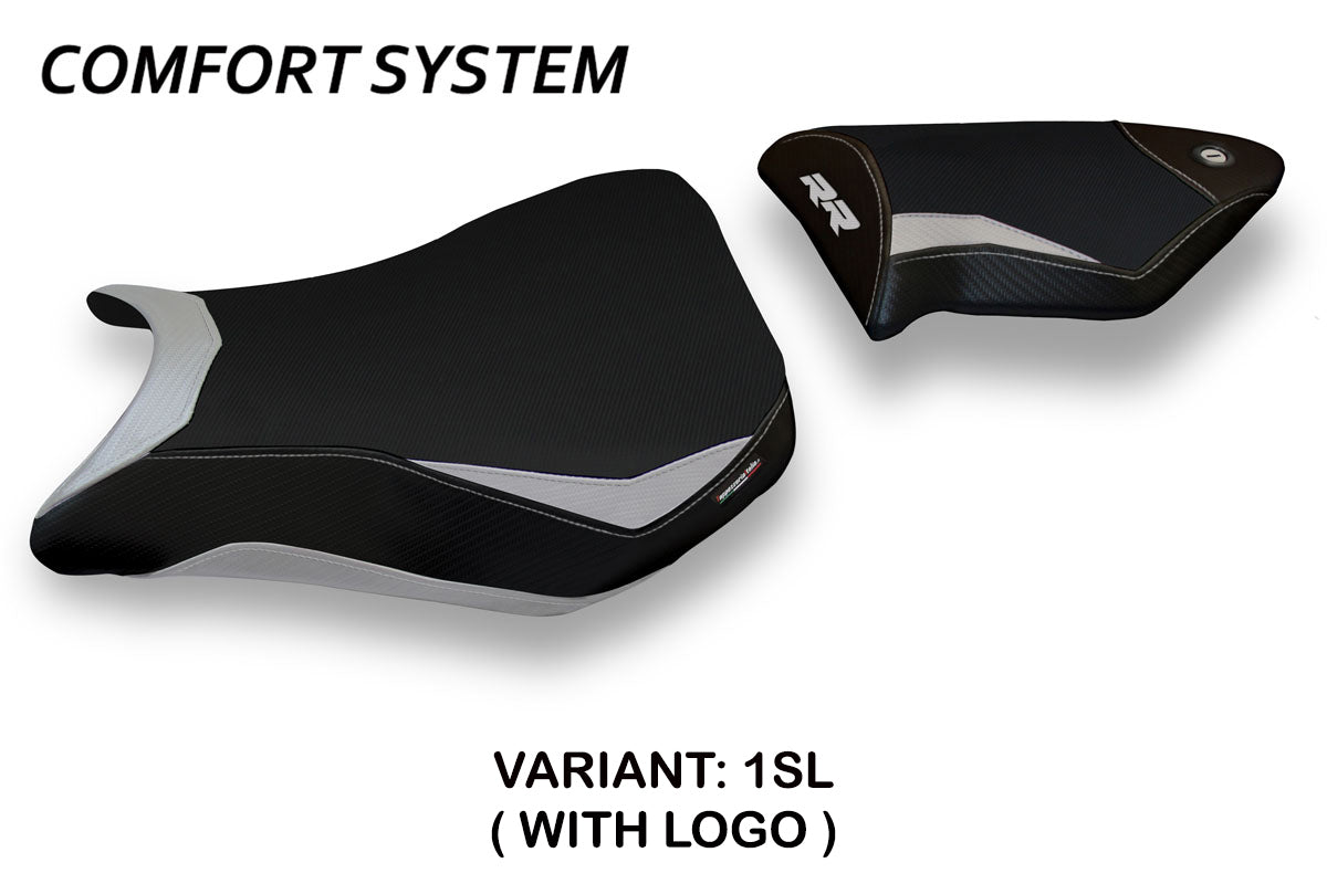 BMW S1000RR 2012-2014 Seat Cover Tappezzeria Italia Comfort in Silver and Black