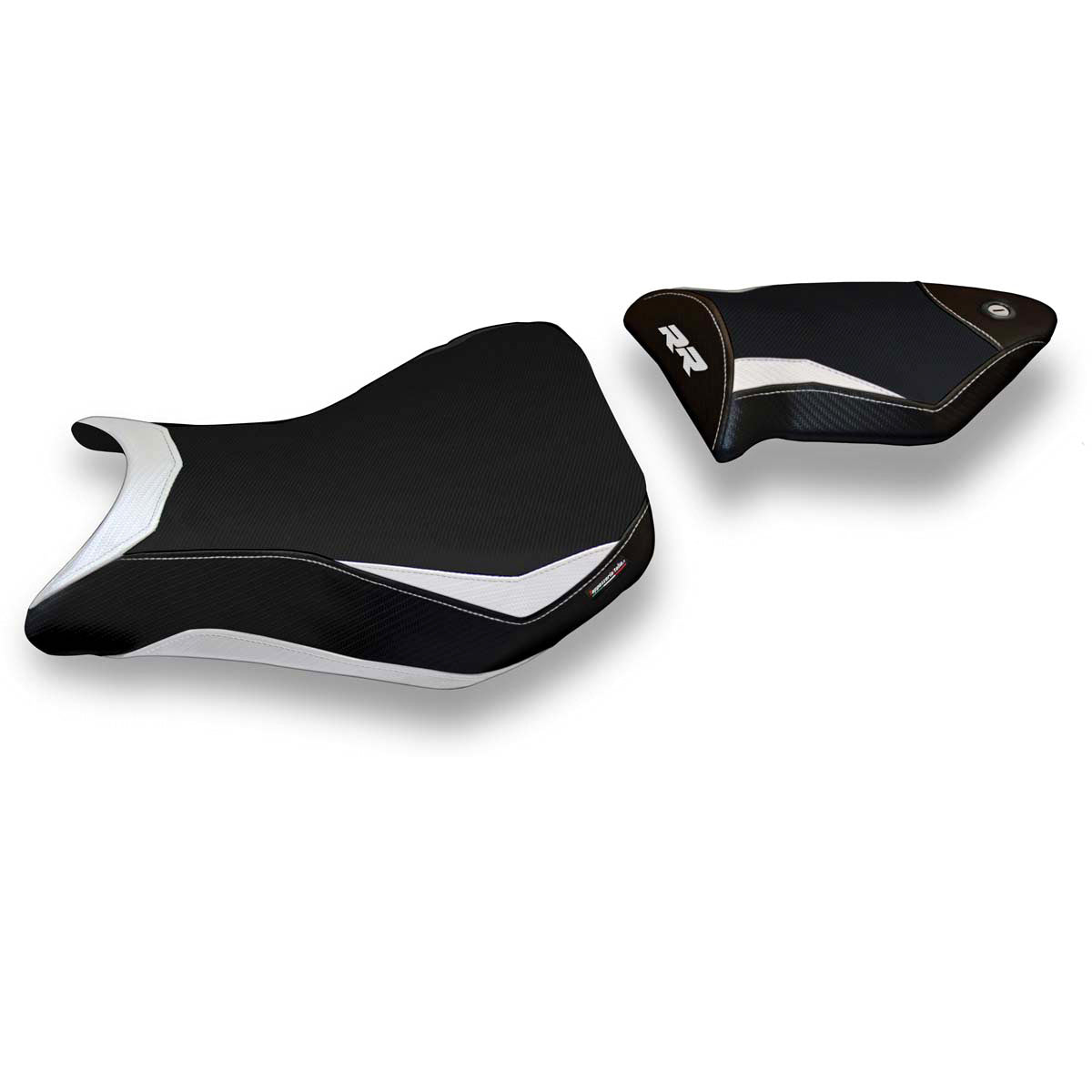 BMW S1000RR 2012-2014 Seat Cover Tappezzeria Italia Comfort in White and Black