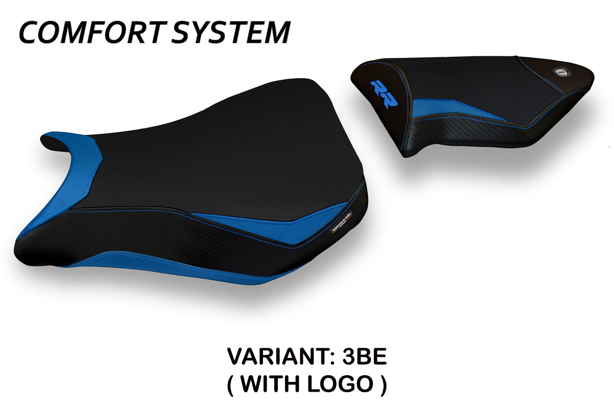 BMW S1000RR 2012-2014 Seat Cover Tappezzeria Italia Comfort in Blue and Black