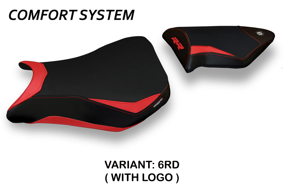 BMW S1000RR 2012-2014 Seat Cover Tappezzeria Italia Comfort in Red and Black