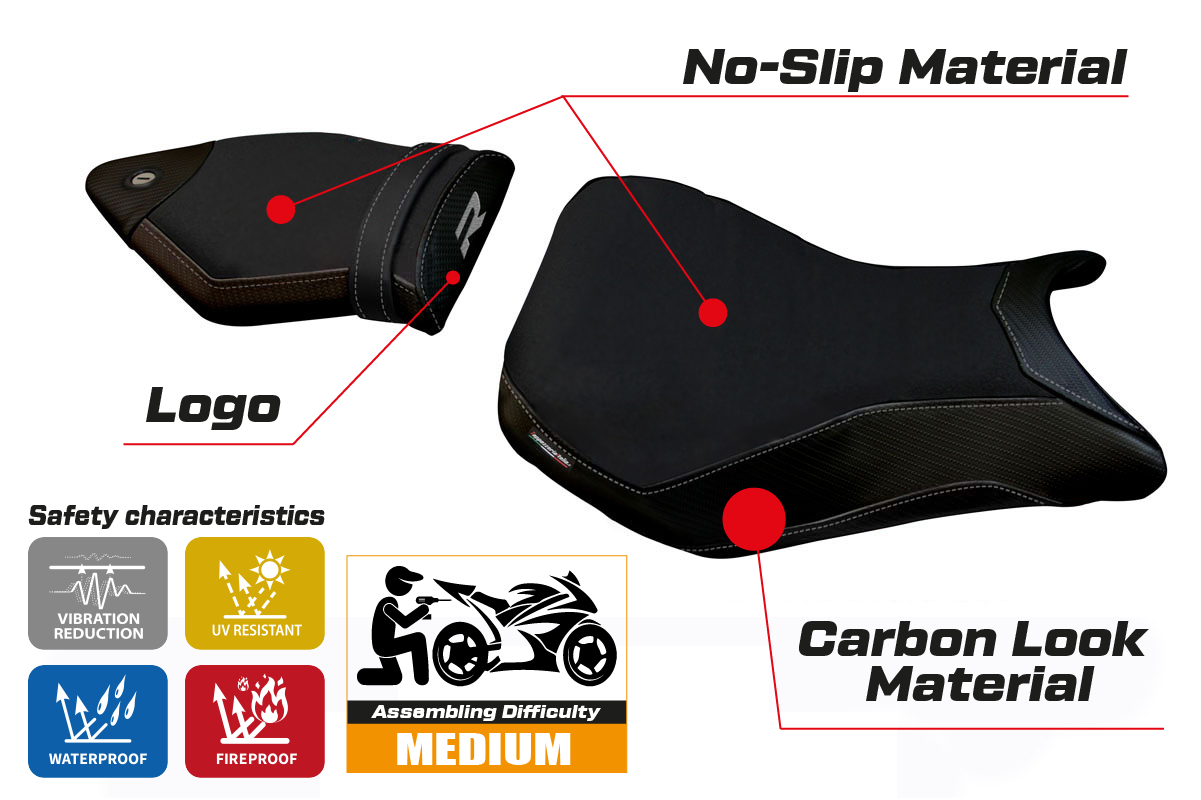 BMW S1000R 2014-2020 Seat Cover Tappezzeria Italia in Black
