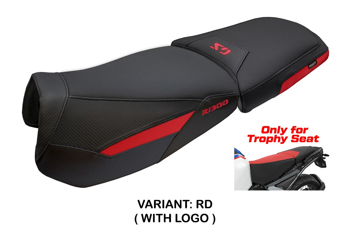 BMW R1300GS Adventure Trophy 2024-2025 Seat Cover Tappezzeria Red Black