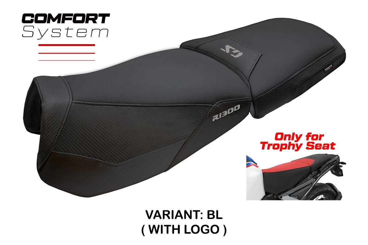BMW R1300GS Adventure Trophy 2024-2025 Seat Cover Tappezzeria Comfort Black