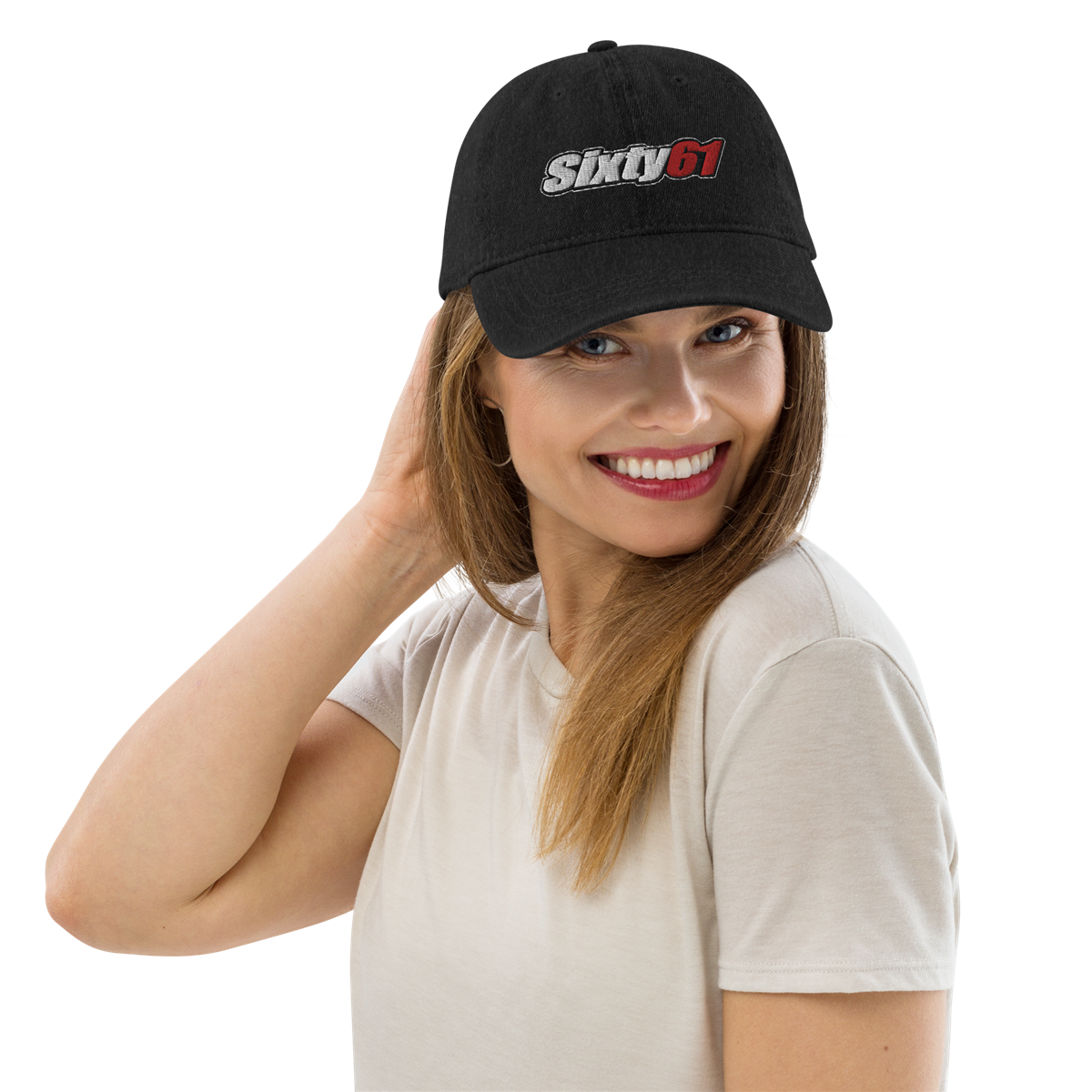 Sixty61 Black Denim Hat for Men and Women