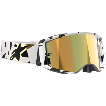 ALPINESTARS Goggles Supertech Goggles - Corp - White/Gold - ABS Vision - Gold Mirror 5100325-2044